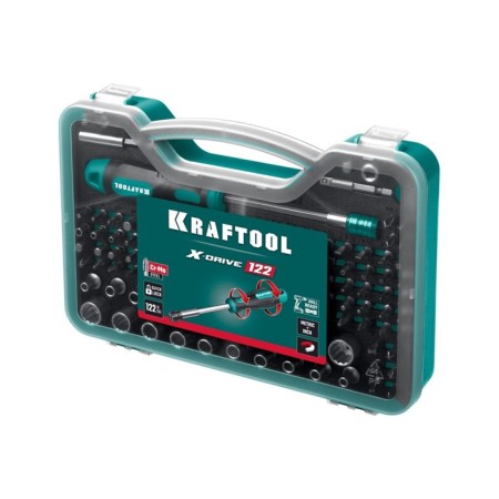 Отвертка-битодержатель KRAFTOOL X-Drive-122, с насадками, 122 предмета-1