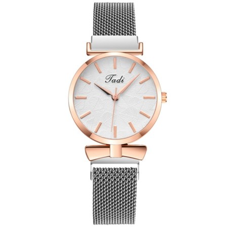 Women's watch, D-3.2 cm, magnetic bracelet, silver