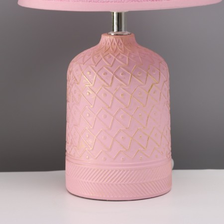 Table lamp "pattern" 1x40W E14 pink 20x20x34cm-3