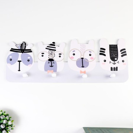 Decorative tree hooks "animals" blue18x50x4.5 cm