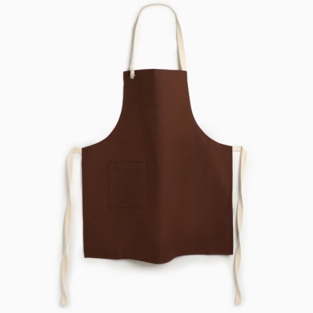 Apron Ethel Freedom 60x70 cm, dark brown color, 45% luna, cotton 55% 395 g/m2