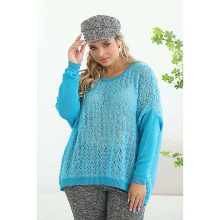 Female jumper, size 52, blue color-5