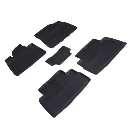 Rubber rugs with a high side for Hyundai Santa Fe IV (5 seats) REST 2020-n.