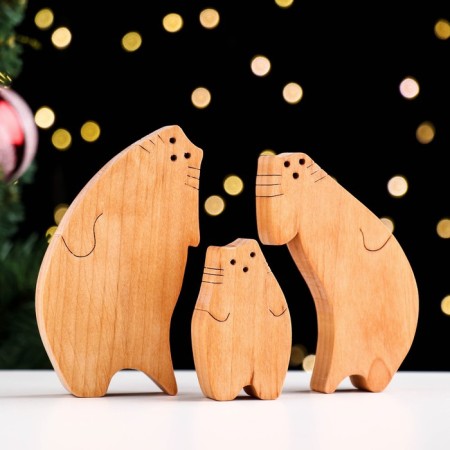 Souvenir-Pazle "Family of Black Cat", 3 pcs, 14x11.5 cm-2