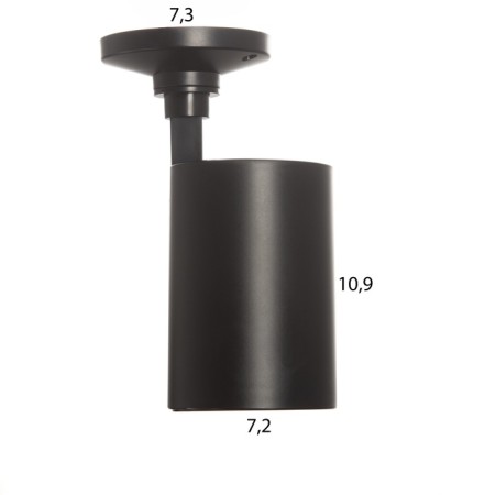 Rum Lamp GU10 10W black and gold 8x18x14 cm-5