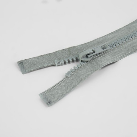 Lightning "Tractor", No. 5, detachable, automatic lock, 50 cm, light gray color-1