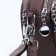 Cross-Bodi bag on zippers, external pocket, brown color