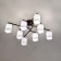 Ceiling CITILUX "Jerome" CL129285, 77.5x77.5x25.5 cm, 8x75W, E27, Black Color Black