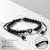 Bracelet-reinforcing "beads" heart, black color