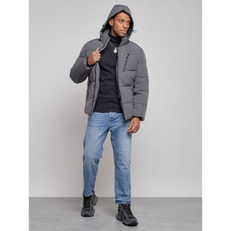 Winter jacket, size 56, dark gray color-4