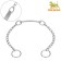 Collar - a noose with a sign for engraving, 32.5 cm, wire thickness 1.6 mm