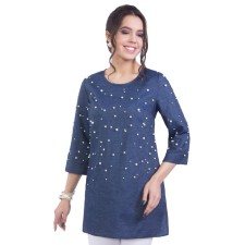 Female blouse, size 42, blue color