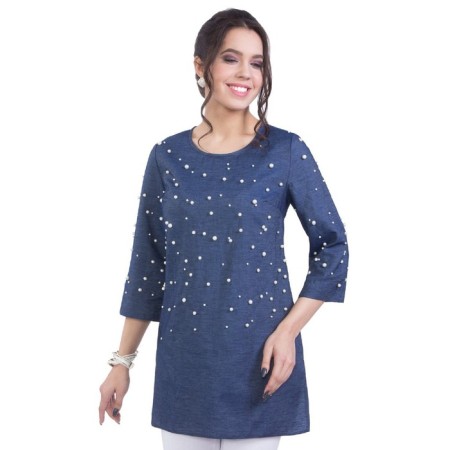 Female blouse, size 42, blue color