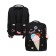 School backpack, 39 x 26 x 17 cm, Grizzly, ergonomic back, black