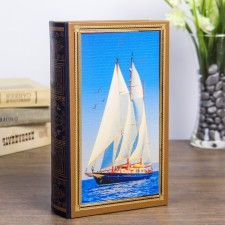Safe wood book to the leatherette 