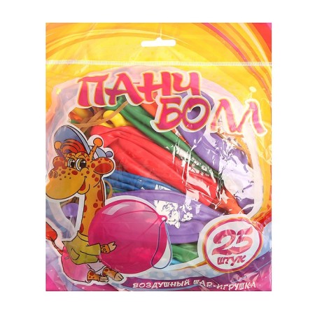 Shar Latex 17 ", Punch-Bull with a pattern, set 25 pcs., Mix-1