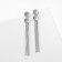 Hanging Earrings "Falls" Aiva, Color Silver, 10cm