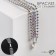 Bracelet with rhinestones “shine” thread in circles, rainbow color in silver, 18cm