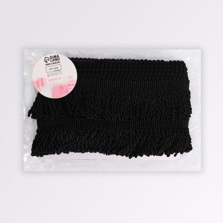 Decorative braid "Furger", 55 mm, 10 ± 0.5 m, black color-1