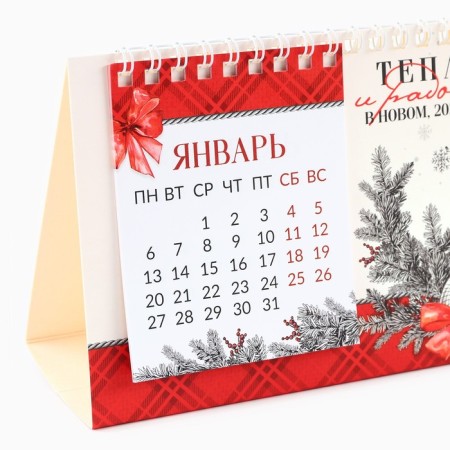 Calendar 2025 desktop with tear -off sheets “New Year: love, warmth and magic”, 16.9 x 14 cm-4