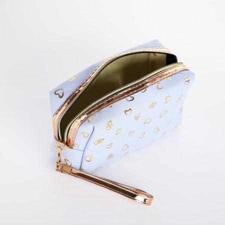 Cosmetic bag with lightning, blue color-2