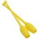 Bulas for rhythmic gymnastics inserted Grace Dance, 35 cm, yellow color