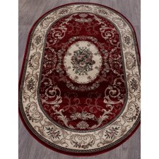 Oval carpet Merinos colizey, size 300x400 cm, Red color