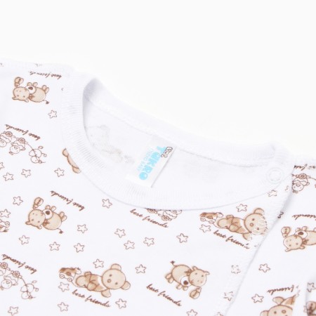 Swear for a newborn, white/animals, height 62-68 cm-1