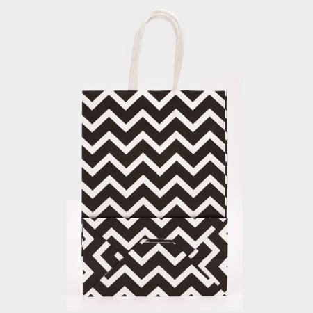 Craft package, black, "broken lines", 21 x 15 x 8 cm-2