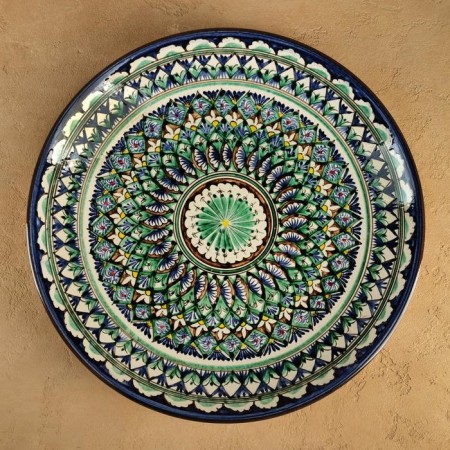 Largan Rishtan ceramics "Patterns", 39 cm, blue-1
