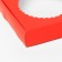 Gift box of the team with a window, 11.5 x 11.5 x 3 cm, scarlet