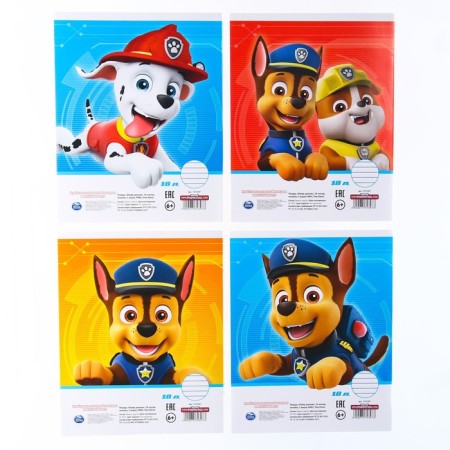 A set of notebooks is 20 pieces, 18 sheets, in a ruler, a covered paper cover, a puppy patrol-2
