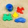 Set for playing sand, 4 molds, bucket, mix