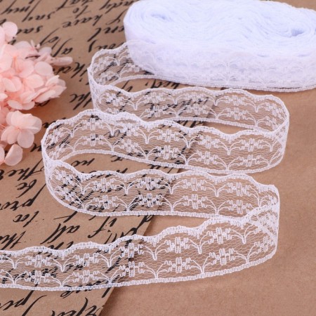 Capricon lace, 23 mm × 10 ± 1 m, white color No. 10