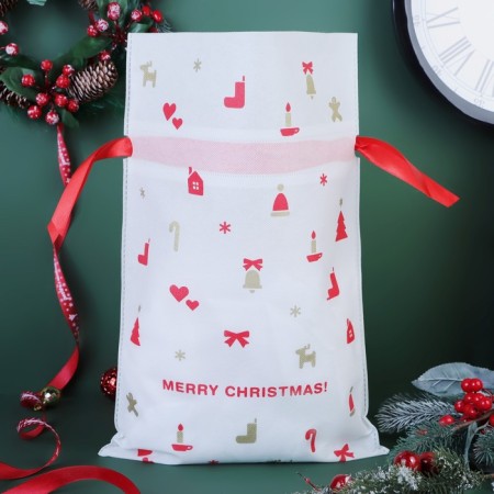 Gift bag "Christmas trifles" white, 27 x 40 cm-1