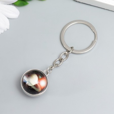 3D -Saturn glass keychain 8x2x2 cm-2