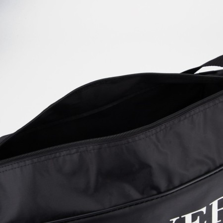Sports Never Give Up Bag, with a zipper, external pocket, black color-4