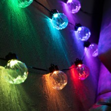 Smart garland “thread” 6 m with nozzles “Called Balls”, IP20, Dark Thread, 20 LED, GOLD RGB, USB