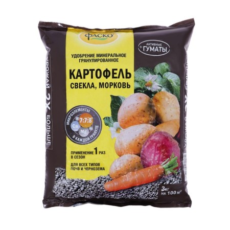 Fertilizer organomineral in the granules of FASK Potatoes, 3 kg.