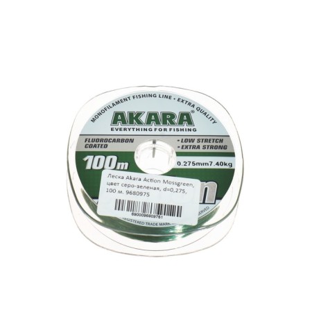 AKARA ACTION MOSSGREEN FRART, diameter 0.275 mm, test 7.4 kg, 100 m, gray-green