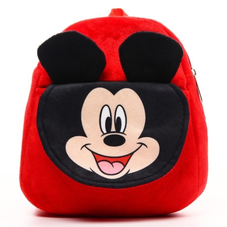 Blush backpack, with a zipper, with a pocket, 19 x 22 cm "Mouse", Mickey Mouse-1