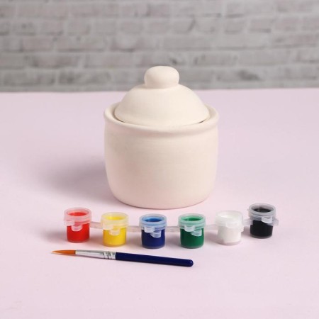 Gypsum painting, fantasy box, paints of 6 centers 2 ml, brush-1