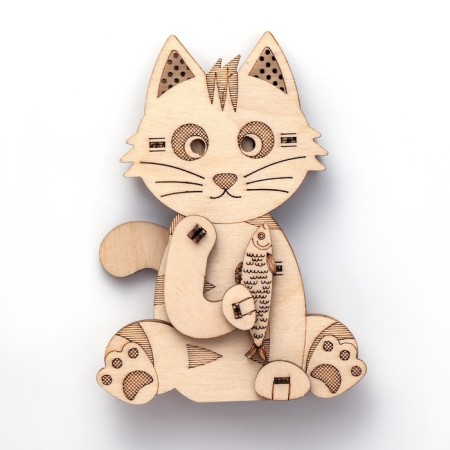 Wooden designer Drovo "Cat Fin"-3