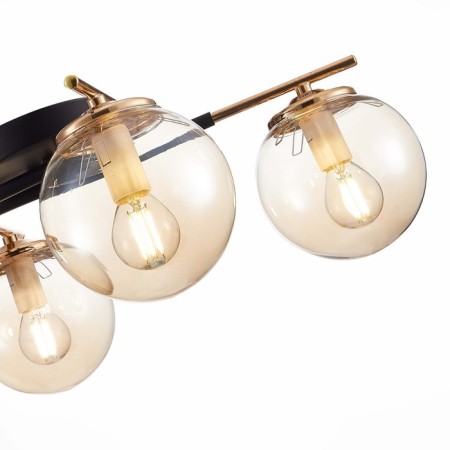 Ceiling EVOLUCE lamp. Sle106902-04. Literno. 4x40 watts, E14, 62.5x42x18.5 cm, black color-5