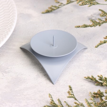 Climber "Asterisk" Metal for 1 candle, 9x3.5 cm, gray-1