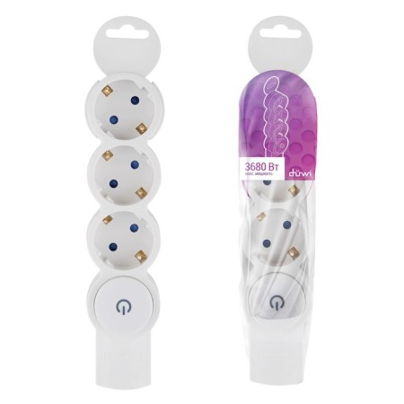Rosetic block, Quick Fix, 3 nests of s/s curtains with a stop 3680W 16a ip20 white 32018 2, Duw
