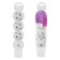 Rosetic block, Quick Fix, 3 nests of s/s curtains with a stop 3680W 16a ip20 white 32018 2, Duw