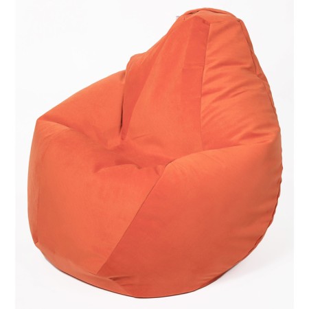 Mear-bag “Pear” is small, diameter 70 cm, height 90 cm, orange color, velor