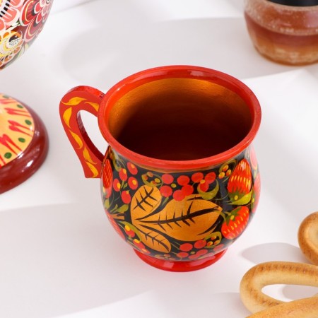 Mug "Sokovo", 9 × 9 cm, Khokhloma, mix-3