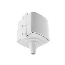 Connector for the track system Technical tra010-1-a-w, 3.5x3.8x4 cm, white color